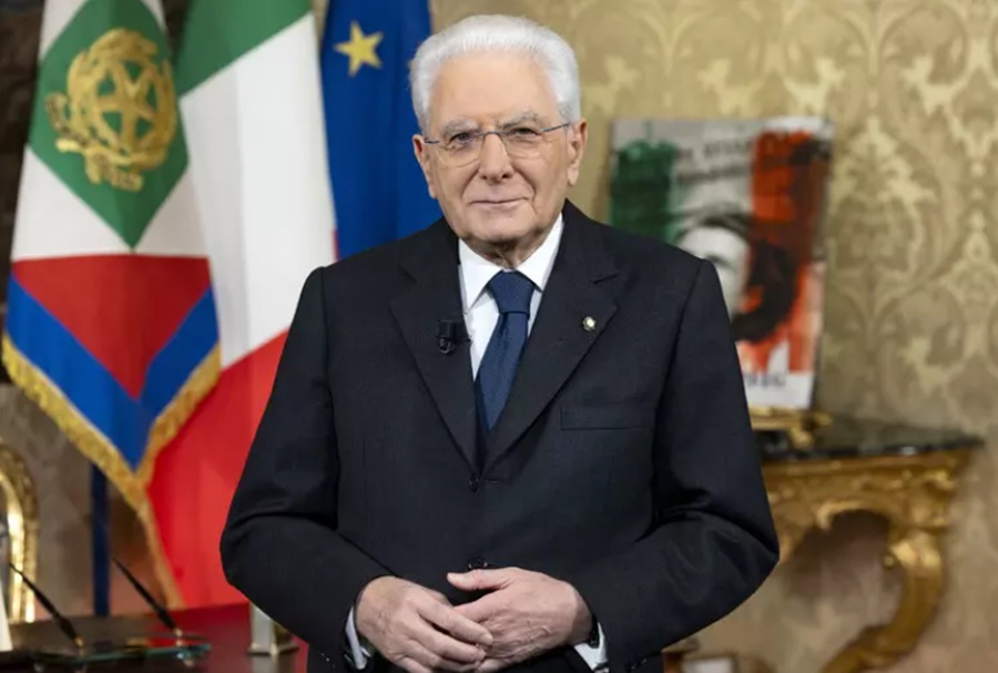 Il presidente Mattarella pronuncia il suo discorso di fine anno