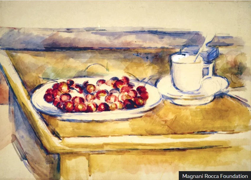 Natura morta con ciliegie di Paul Cezanne. Credito immagine: Fondazione Magnani Rocca