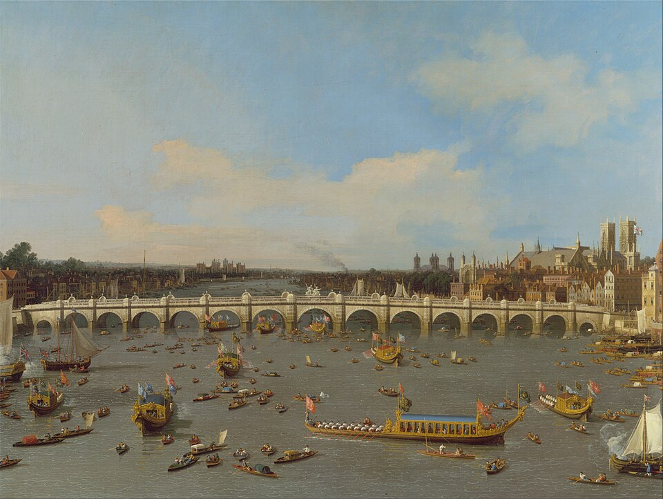 Westminster Bridge Por Canaletto - Google Arts & Culture — twH5GpSm6omCqw, Dominio pubblico, https://commons.wikimedia.org/w/index.php?curid=22153513