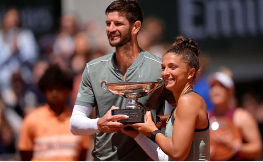 Errani and Vavassori retain their French open mixed doubles title. ©Nicolas Gouhier / FFT